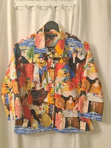 Spiegelbild Retro Damen Night Out Jeansjacke mit Knopfleiste, Lg - Bild 1 von 5