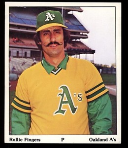 1975 SSPC Puzzle Back Rollie Fingers Oakland A's