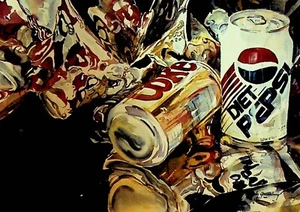 Coca Cola Diät Pepsi Kunst Ausstellung Postkarte Judy Greenberg 1999 - Bild 1 von 2