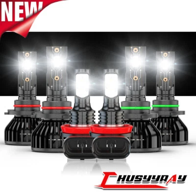 Combo de 6 piezas de 6000K faros LED altos+bajos+niebla para Nissan Quest 2004-2009 Foto 1 de 4
