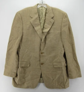 Canali Sport Coat Men 40 Brown Blazer Silk Linen Wool Jacket Preppy Italy 50 * - Picture 1 of 15
