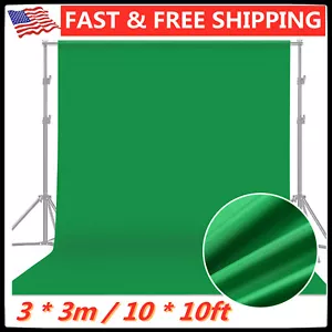 10 * 10 Fuß Professioneller Greenscreen Hintergrund für Videoaufnahmen Fotografie - Bild 1 von 11