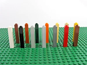 LEGO Ladrillo Alto 1 x 1 x 5 (2 piezas) Perno Hueco 6276 6755 #2453a - Elige Color - Imagen 1 de 17