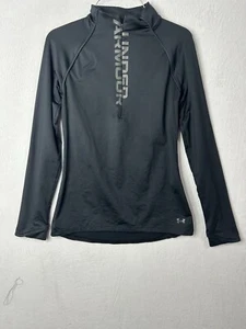 Under Armour Women's UA ColdGear 1/4 Zip Baselayer Shirt - Black / XS/TP/ECH - Picture 1 of 9