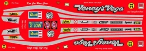 Calcomanías de coche Ken Veney - Veney's Vega NHRA Drag escala 1/64a HO ranura - Imagen 1 de 6