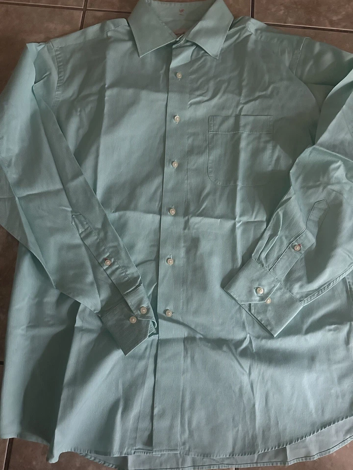 Camisa de vestir Tommy Bahama de algodón a rayas manga larga con botones para hombre 16 (34-35) Foto 1 de 4