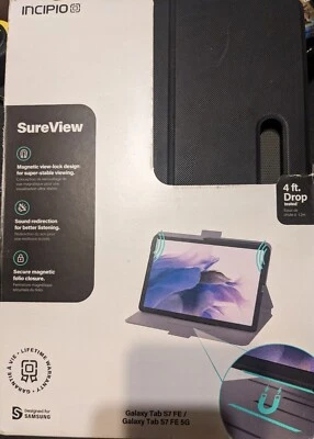 Incipio SureView Folio Case for Samsung Galaxy Tab S7 FE & Tab S7 FE 5G - Black - Image 1 of 2