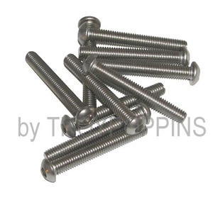 10-SS M6-1.0 X 45MM BH BUTTON CAP HEAD STAINLESS STEEL METRIC MACHINE SCREWS 6MM - Picture 1 of 1