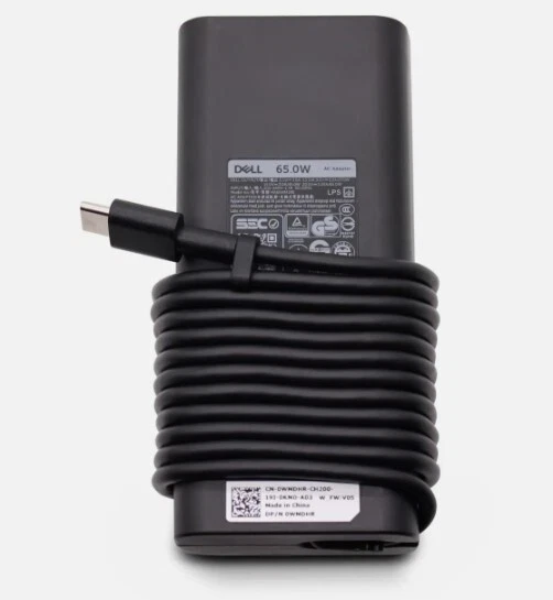 Original DELL LATITUDE 5520 5490 65W Type USB C CHARGER Adapter  | ModelLA65NM19 - Image 1 of 1