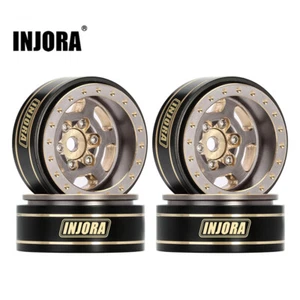 INJORA 1.0 Plus Brass -3.75 Offset Beadlock Wheel Rims for TRX4M SCX24 FCX24 - Picture 1 of 8