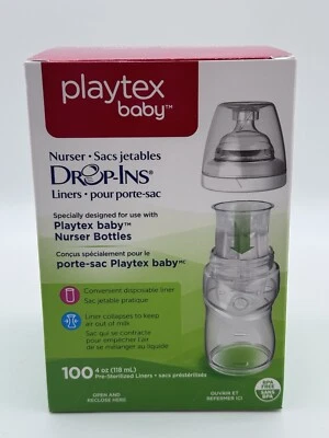 Biberones Playtex Baby Drop-Ins Liners 4 OZ 100 unidades NUEVO Foto 1 de 3