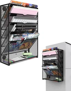 6-Tier Magnetic File Holder - No Drilling Installation File Organizer - Picture 1 of 3