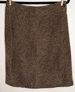 CHARTER CLUB Women’s Wrap Skirt Size 8 100% Silk Leopard Animal Print Lined - Picture 1 of 4