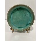 JB Cole Pottery, Seagrove NC Vintage Green Malachite Glaze 7" Dish Plate 1960's