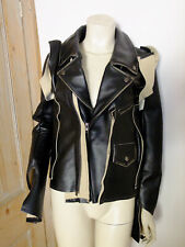 Maison Martin Margiela H&M Leather Biker Jacket Coat UK 10 S Deconstructed US 6