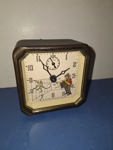 Wonderful Lux Novelty Organ Grinder & Monkey Clock Working Antique Automaton - Picture 1 of 9