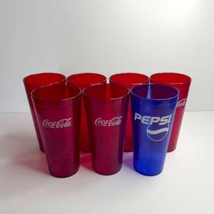 Juego De 6 Vasos De Colección Carlisle 5224 Coca-Cola Restaurante Cola y 1 Pepsi - Imagen 1 de 7