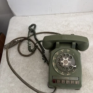 Teléfono giratorio multilínea vintage Bell System 565HKM 565 con cable verde aguacate - Imagen 1 de 11