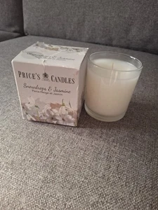 PRICE'S CANDLES Snowdrops & Jasmine 170G 45hr Burn - Picture 1 of 2