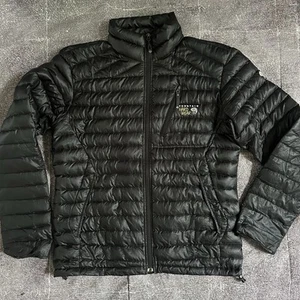 Chaqueta para hombre Mountain Hardwear negra 800 plumón nitrosa ligera acolchada con cremallera talla L - Imagen 1 de 5