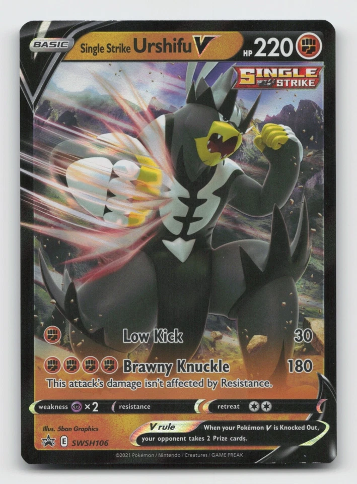 Single Strike Urshifu V - SWSH106 Promo SWSH: Sword & Shield Promo Cards - Image 1 of 2