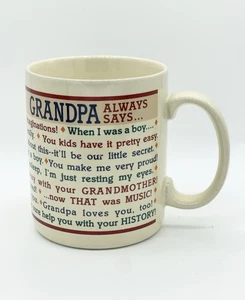 Vintage 1988 Hallmark "Opa sagt immer..." Kaffeebecher - Bild 1 von 7