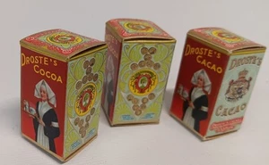 Doll House or miniature boxes advertising 'Droste's' Cocoa. 1-1/4" x 3/4" - Picture 1 of 6