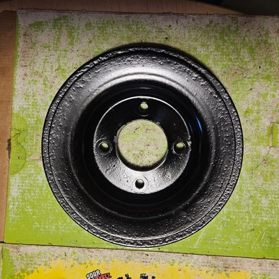 1968 69 CADILLAC 472 ENGINE CRANK PULLEY 3 GROOVE WITH SMOG STAMPED - Imagem 1 de 3