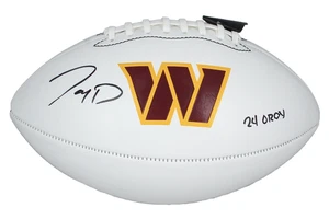 Jayden Daniels Autographed "24 OROY" Commanders White Panel Football Fanatics - Picture 1 of 3