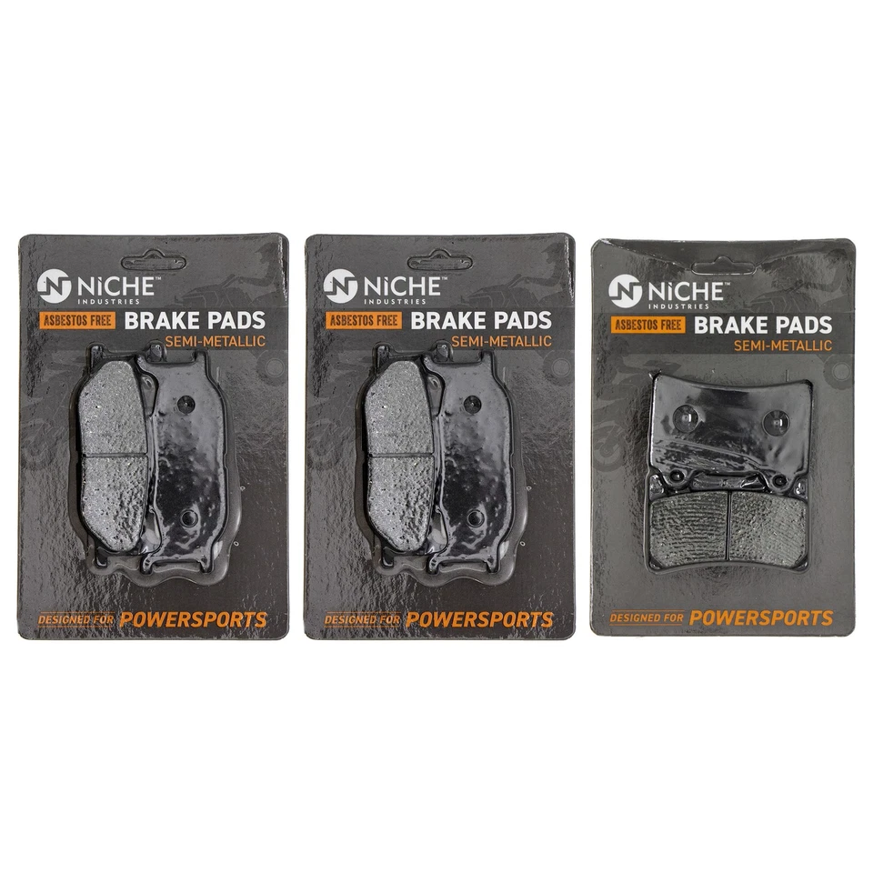 Juego de pastillas de freno NICHO para Yamaha Road Star Midnight Royal delanteras traseras semimetálicas Foto 1 de 4