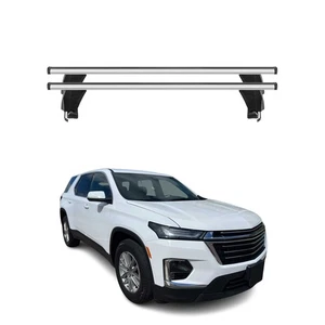 Top Roof Racks Cross Bars fits Chevrolet Traverse 2018-2024 2Pcs Gray Aluminium - Bild 1 von 12