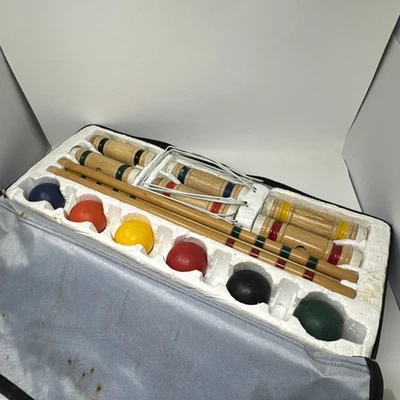 Sportcraft Croquet Set Leisure Series Model 02021 Wooden Mallets *Vintage* - Image 1 of 2