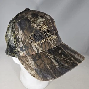 Federal Premium Ammunition Camo Hat Logo Hunting Mesh Adjustable Strap Cap - Picture 1 of 8