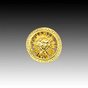 High Quality Vintage Button Metal Gold Sun God 15mm 40003021 - Picture 1 of 2