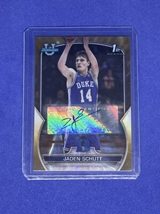 22-23 Bowman University Jaden Schutt #75 1st Auto Gold 20/50 Duke - Imagen 1 de 2