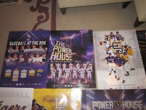 LSU TIGERS BASEBALL SCHEDULE POSTER LOT of 6 2018 - 2023 18x24   🐯