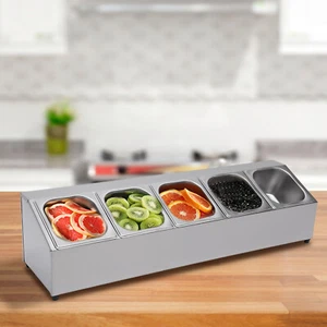 GN Aufsatzbord Mit Deckel Gastronorm Behälter Gestell Edelstahl 5 Container - Bild 1 von 14