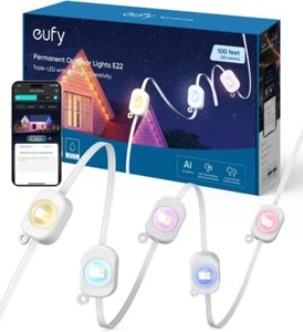 eufy Permanent Outdoor Light 100ft 60triple-LED RGBWW App Control AI Light - Picture 1 of 7