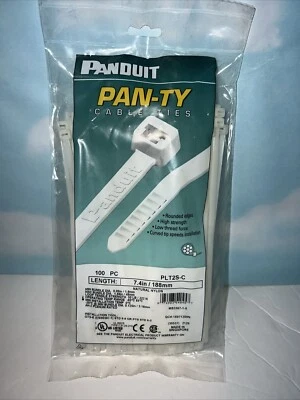 100 peças abraçadeiras PANDUIT PAN-TY 7,4 pol./188 mm, branco, náilon natural - Imagem 1 de 4