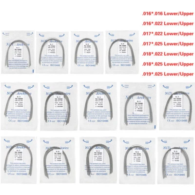 Ortodoncia Dental Niti Calor Térmico Activado Arco Alambre Rectangular Natural Foto 1 de 4