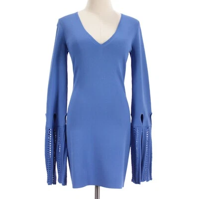 Alexis NWT Venesa V-Neck Long Sleeve Dress Size Medium in Solid Sky Blue - Image 1 of 4