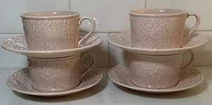 PINK ENGLISH COUNTRYSIDE MIKASA (4) Cups Coffee Mug & (4) Saucers 6.25" Pretty! - Picture 1 of 13