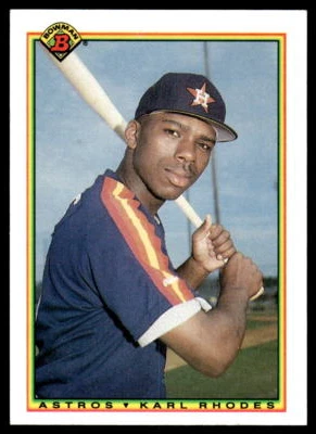 Karl Rhodes #79 1990 Bowman  Houston Astros RC Rookie - Image 1 of 2