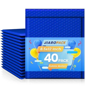 40x Bubble Mailers 8.5x12 Padded Envelopes Bubble Mailing Bag 8.5x11 Royal Blue - Picture 1 of 7