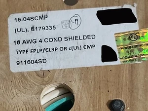 Advanced Digital 911604SD 16/4C Shielded Plenum Audio/Control Cable White /50ft - Picture 1 of 7