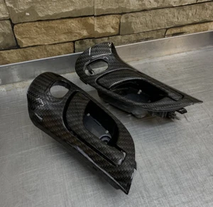RSX Carbon Fiber Hydro Dip Door Handle Lever Bezel Trim Vtec 2002 02 06 2006 - Picture 1 of 1