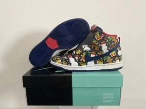 Size 8 - Nike SB Dunk High Pro x Concepts Ugly Christmas Sweater 2017 - Picture 1 of 11