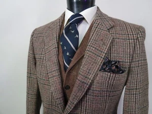 Mint B Golden Arrow Savile Row Tailoring heavy tweed side vente sport coat 42 R - Picture 1 of 10