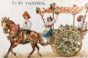 Vintage Valentines Greetings Postcard ~ To My Valentine ~ #-5740 - Picture 1 of 12