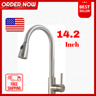 Touch On Kitchen Sink Faucet Pull Out Sprayer Brushed Nickel Mixer Tap Stainless